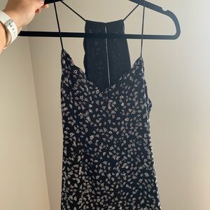Black floral tank
